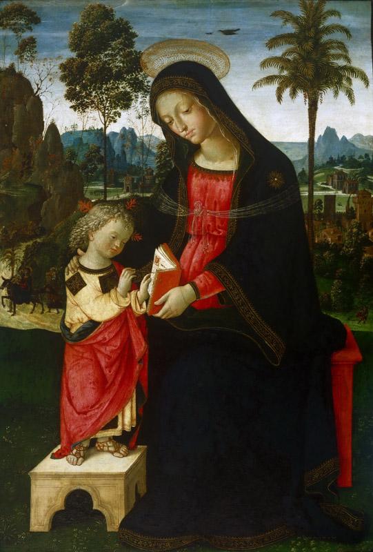 Pinturicchio (Bernardino di Betto), Italian (active central Italy), 1454-1513 -- Virgin Teaching Jesus to Read