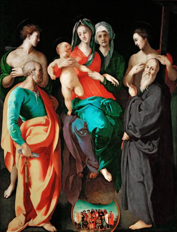 Pontormo (1494-1557) -- Virgin with Saint Anne and Four Saints