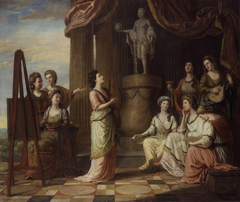 Portraits in the Characters of the Muses in the Temple of Apollo by Richard Samuel