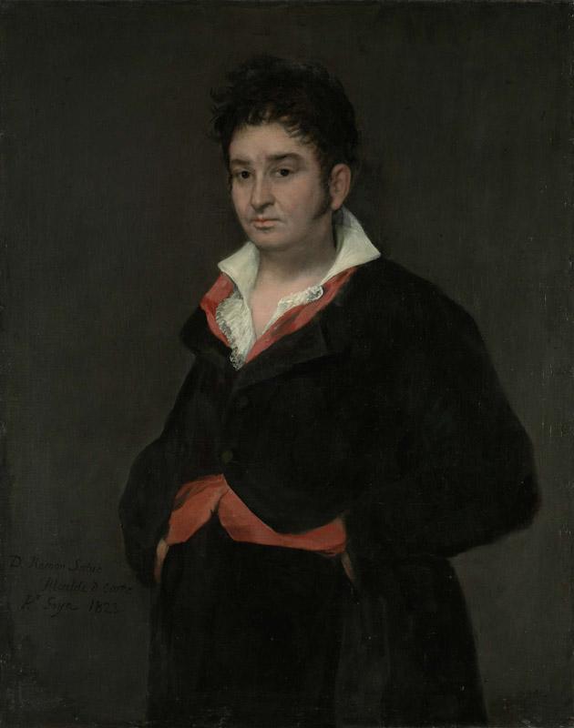 Portret van Don Ram n Satue (1765-1824), Francisco Jose de Goya y Lucientes, 1823