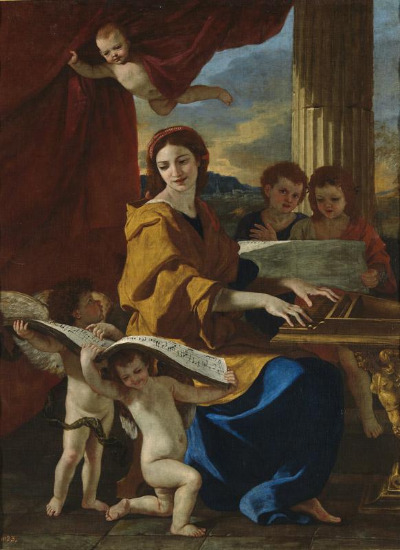 Poussin, Nicolas-Santa Cecilia-117,7 cm x 89 cm