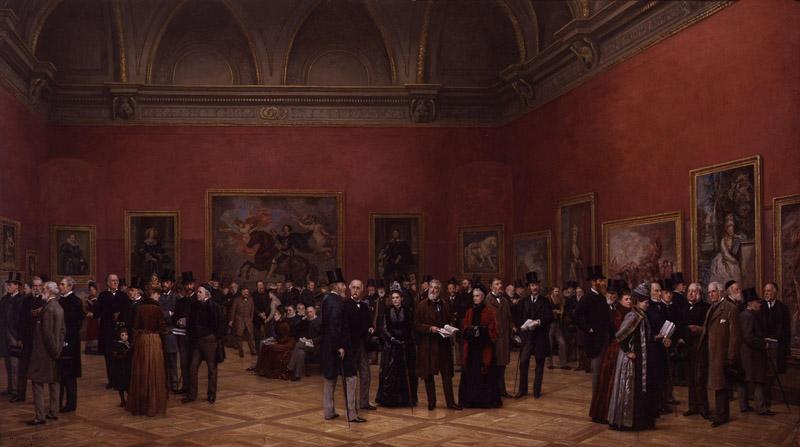 Private View of the Old Masters Exhibition, Royal Academy, 1888 by Henry Jamyn Brooks