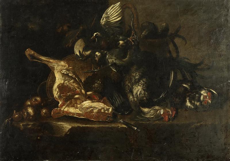 Puytlinck, Christoffel -- Stilleven met vlees en dode vogels, 1660-1671