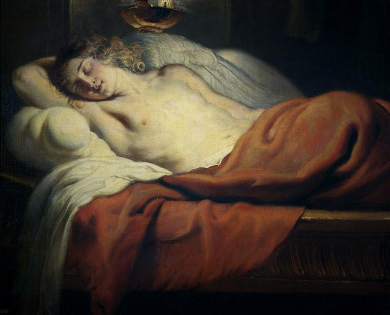 Quellinus, Jan Erasmus-El Amor dormido-81 cm x 98 cm