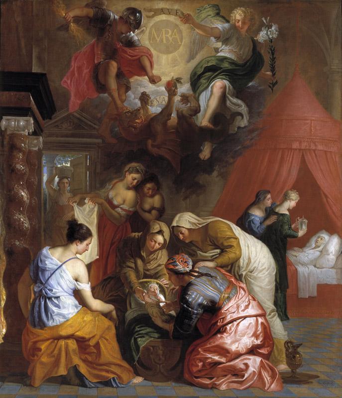 Quellinus, Jan Erasmus-El Nacimiento de la Virgen-200 cm x 170 cm