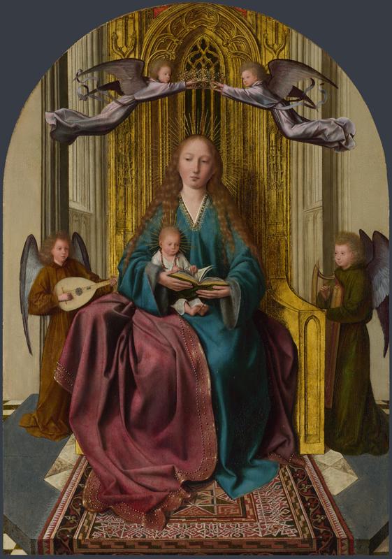 Quinten Massys - The Virgin and Child Enthroned, with Four Angels