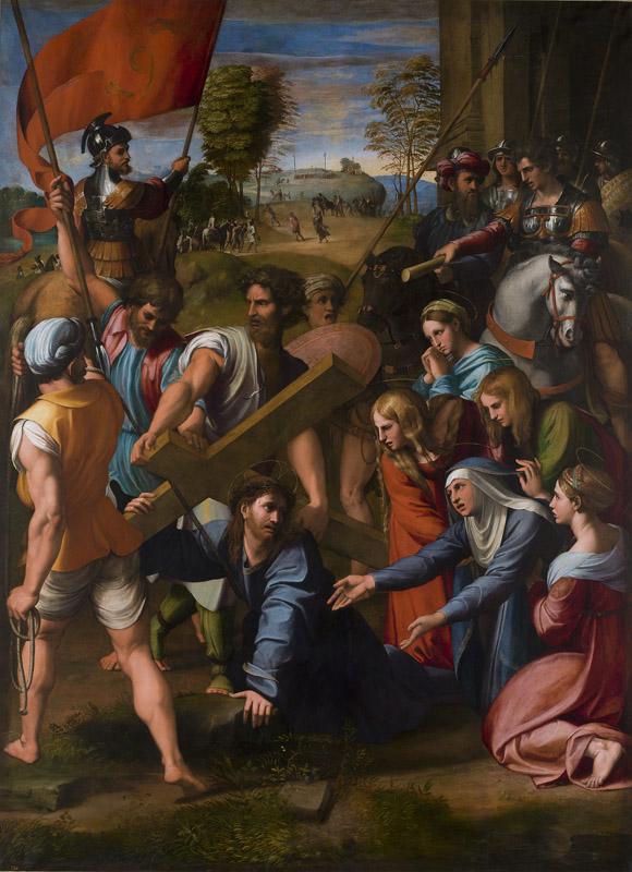 Rafael (y taller)-Caida en el camino del Calvario, o El Pasmo de Sicilia-318 cm x 229 cm