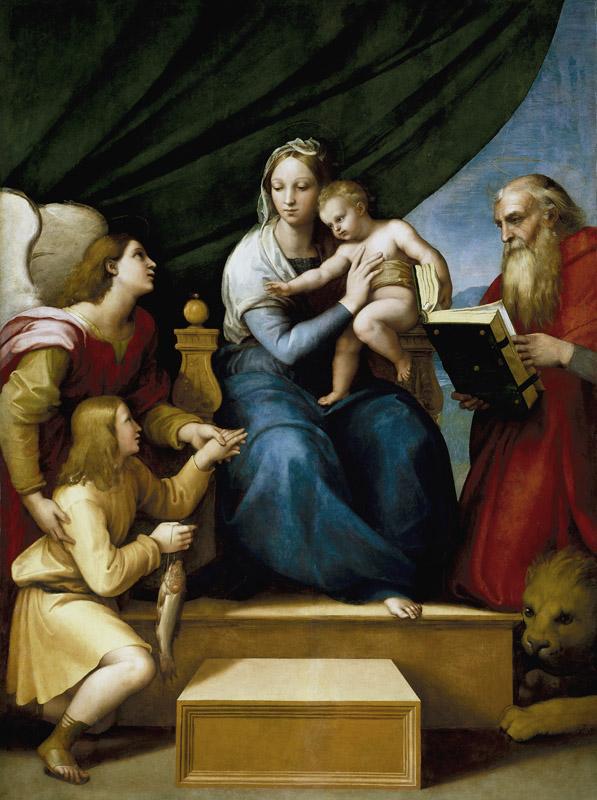 Rafael-Sagrada Familia con Rafael, Tobias y San Jeronimo, o Virgen del pez