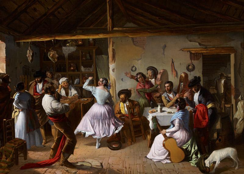 Rafael Benjumea Dance at a Country Inn 1850