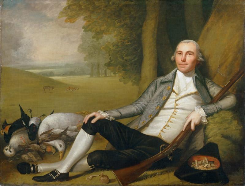Ralph Earl, American, 1751-1801 -- Reclining Hunter