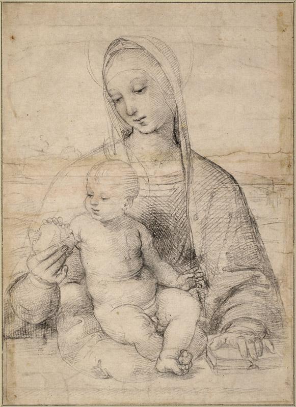 Raphael (1483-1520)-Madonna of the Pomegranate, c