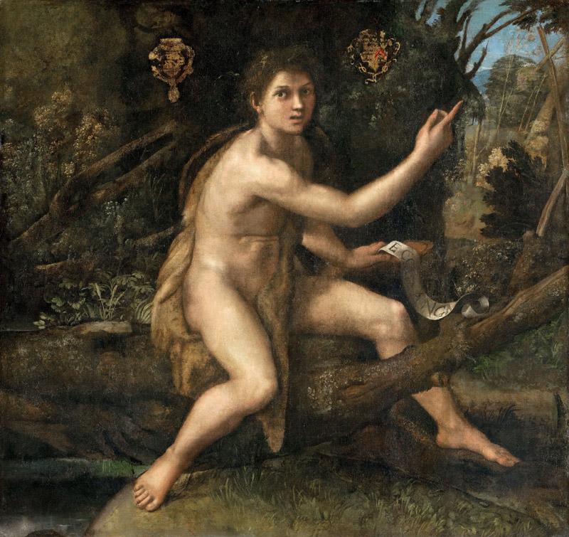 Raphael -- Saint John the Baptist in the Desert Indicating the Cross of the Passion