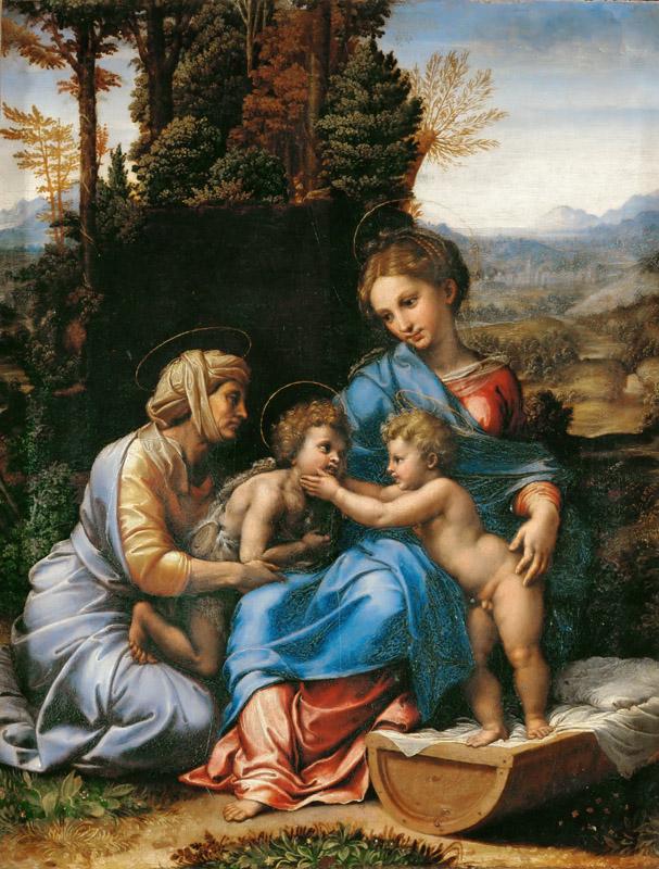 Raphael -- The Holy Family  Painted for Adrien Gouffier, cardinal of Boissy