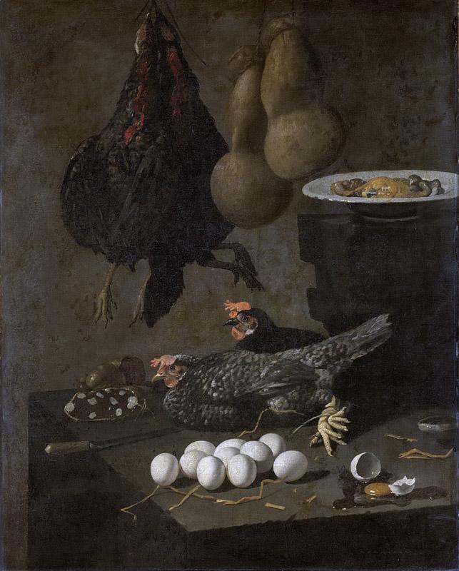 Recco, Giovanni Battista -- Stilleven met kippen en eieren, 1640-1660