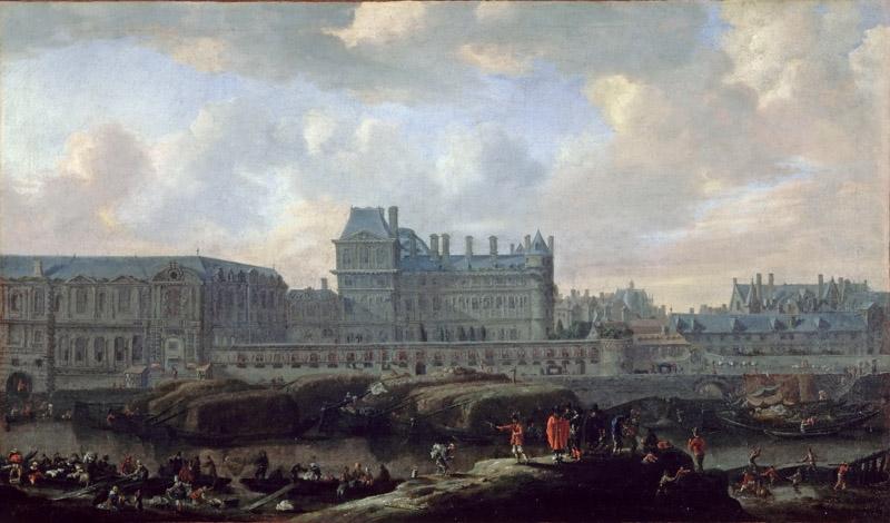 Reinier Nooms -- View of the old Louvre and the Petit Bourbon