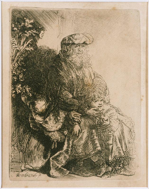 Rembrandt (1606-1669)-Jacob Caressing Benjamin