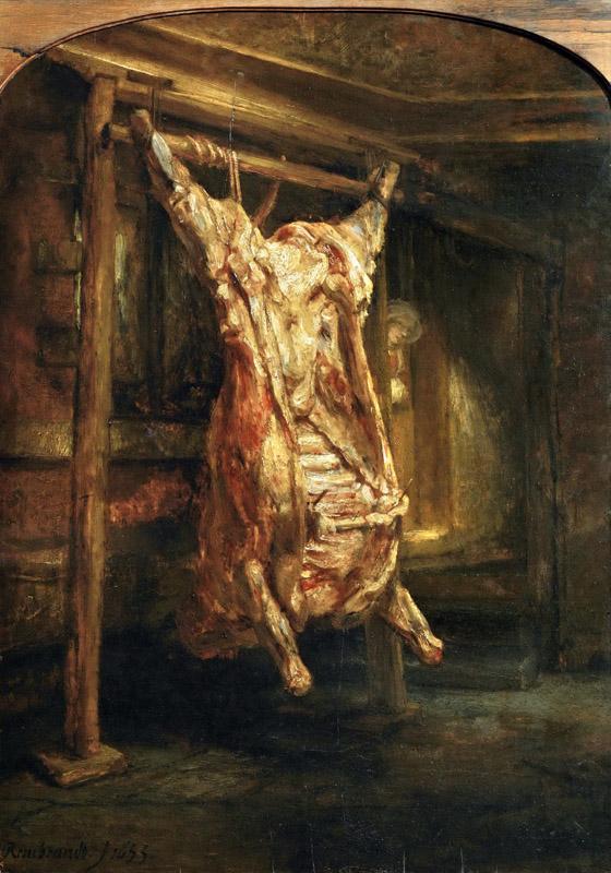 Rembrandt van Rijn -Slaughtered Ox