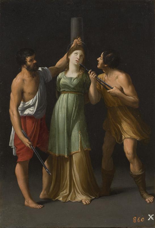 Reni, Guido-Martirio de Santa Apolonia-28 cm x 20 cm