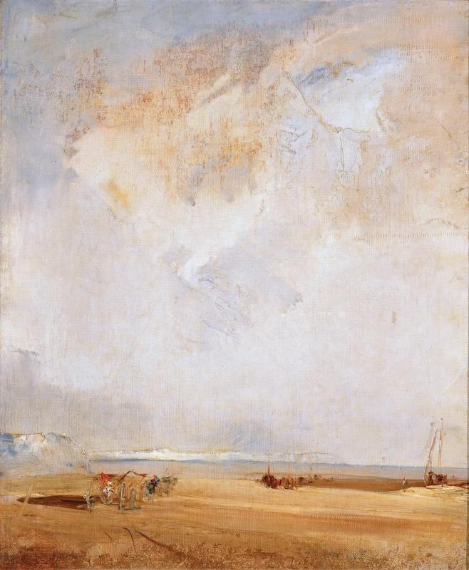 Richard Parkes Bonington (1802-1828) -- View of Normandy Beach