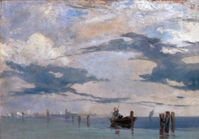 Richard Parkes Bonington(1802-1828)-The Lagoon of Venice