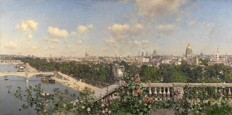 Rico y Ortega, Martin-Vista de Paris desde el Trocadero-79 cm x 160 cm