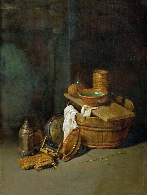 Robert van den Hoecke (1622-1668) -- Still Life with Household Utensils