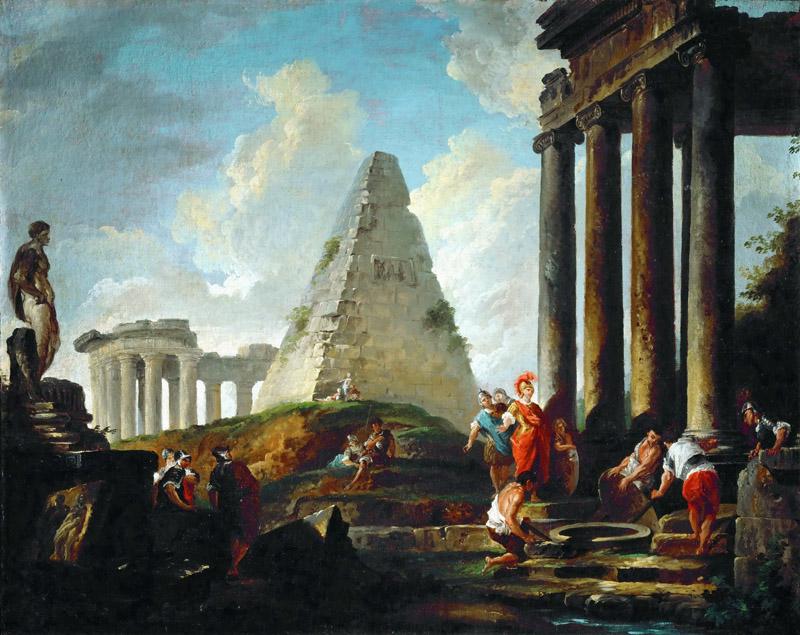 Robert, Hubert -- Alexandre le Grand devant le tombeau d Achille