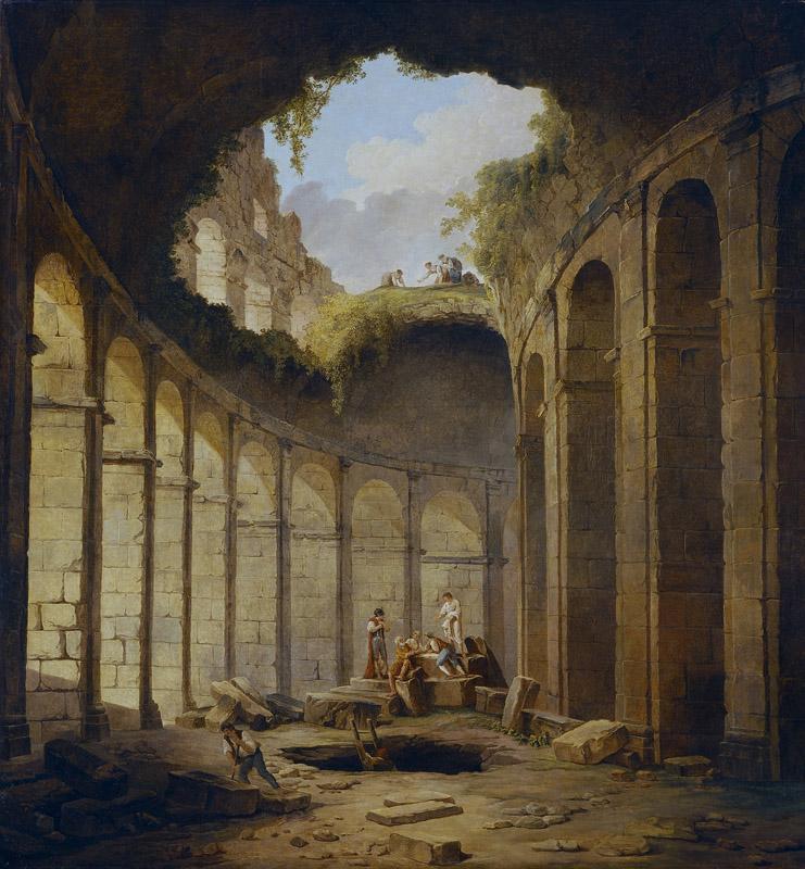 Robert, Hubert-El Coliseo de Roma-240 cm x 225 cm