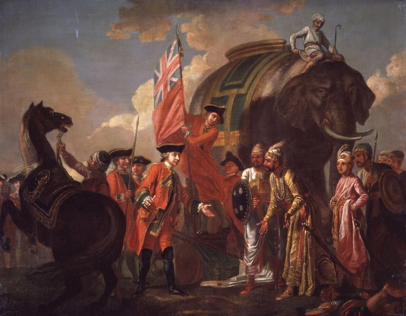 Robert Clive and Mir Jafar after the Battle of Plassey 1757 by Francis Hayman