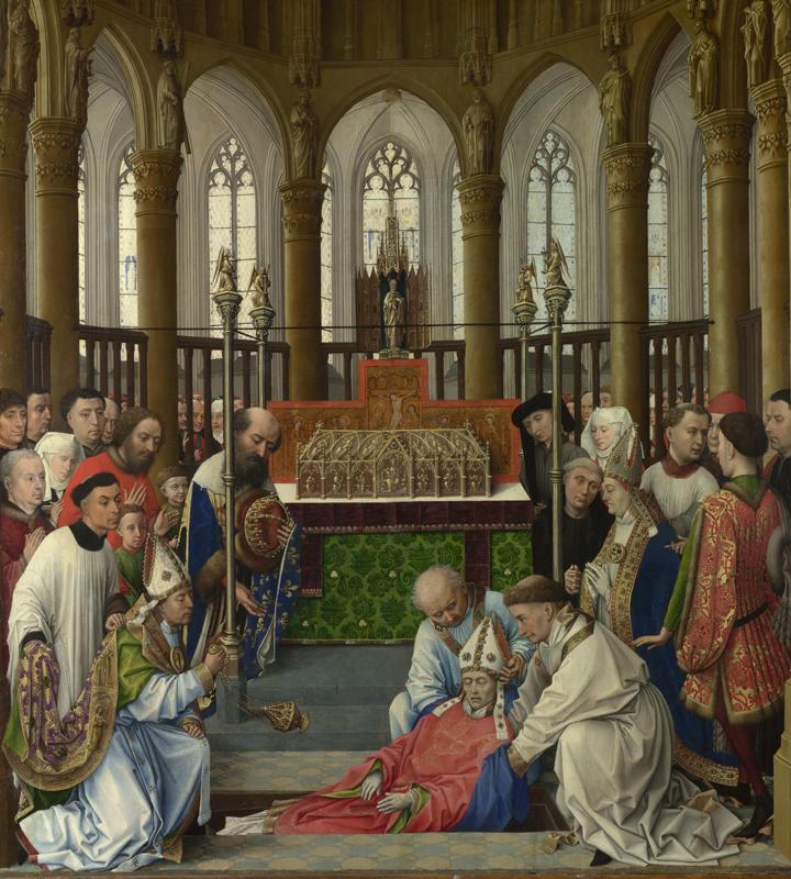Rogier van der Weyden and workshop - The Exhumation of Saint Hubert
