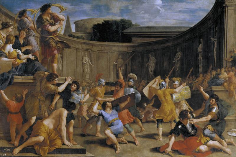 Romanelli, Giovanni Francesco-Gladiadores romanos-235 cm x 356 cm