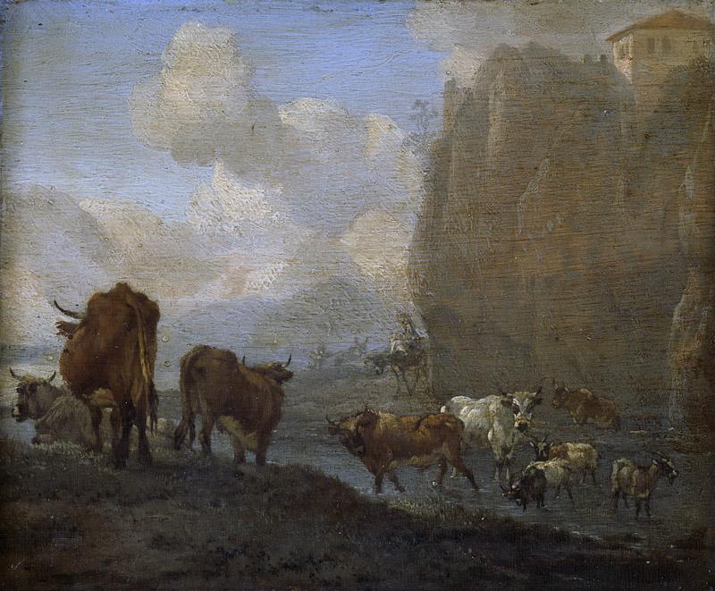 Romeyn, Willem -- Kudde bij een rivier, 1650-1694