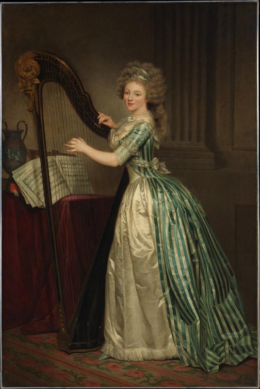 Rose Adelaide Ducreux--Self-Portrait with a Harp
