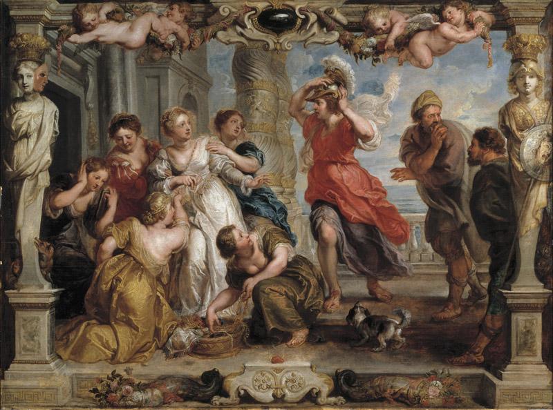 Rubens, Pedro Pablo (y taller)-Aquiles descubierto por Ulises entre las hijas de Licomedes