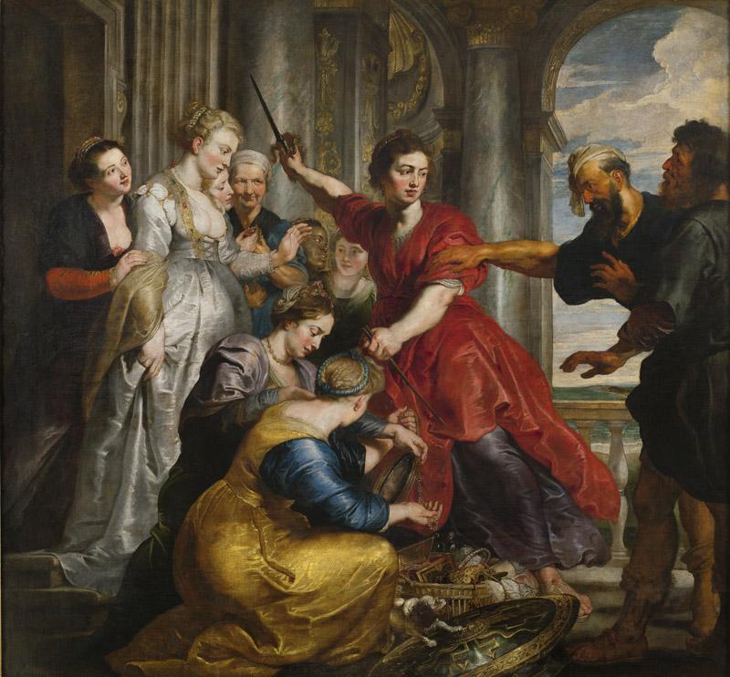 Rubens, Pedro Pablo (y taller)-Aquiles descubierto por Ulises y Diomedes