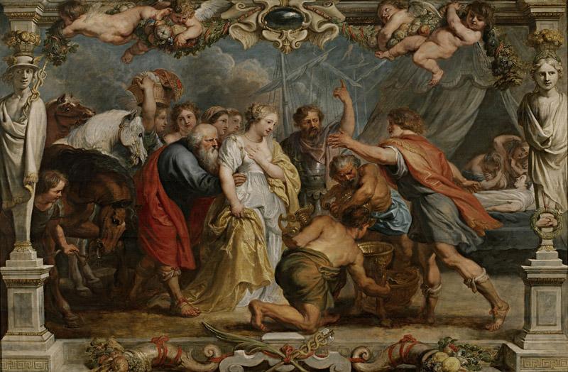 Rubens, Pedro Pablo (y taller)-Briseida devuelta a Aquiles por Nestor