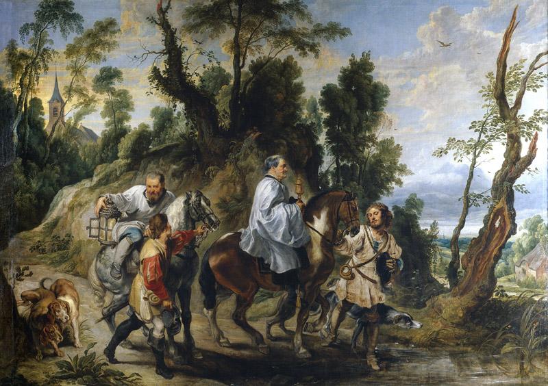 Rubens, Pedro Pablo Wildens, Jan-Acto de devocion de Rodolfo I de Habsburgo