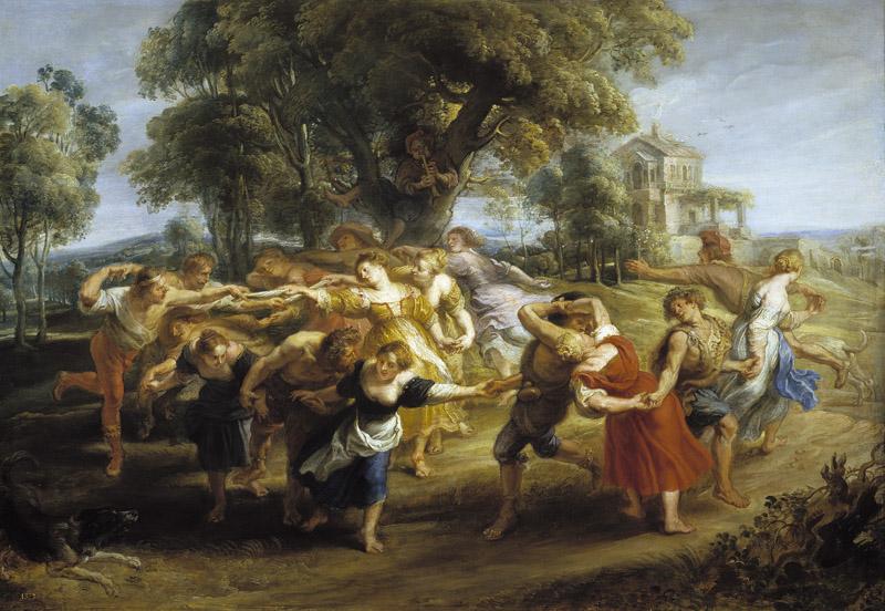 Rubens, Pedro Pablo-Danza de personajes mitologicos y aldeanos