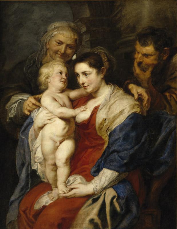 Rubens, Pedro Pablo-La Sagrada Familia con Santa Ana-116 cm x 91 cm