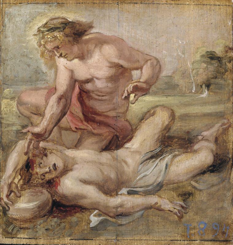 Rubens, Pedro Pablo-La muerte de Jacinto-14,5 cm x 13,6 cm