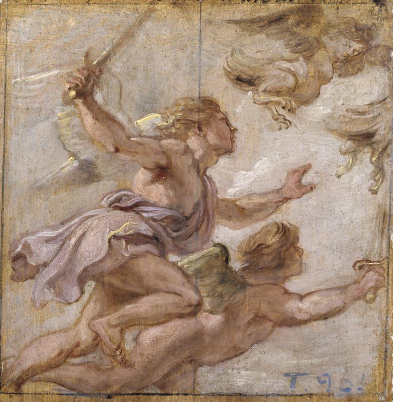 Rubens, Pedro Pablo-La persecucion de las Harpias-14,4 cm x 14 cm