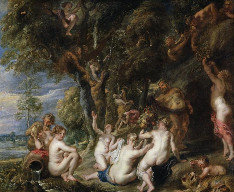 Rubens, Pedro Pablo-Ninfas y satiros-139,7 cm x 167 cm
