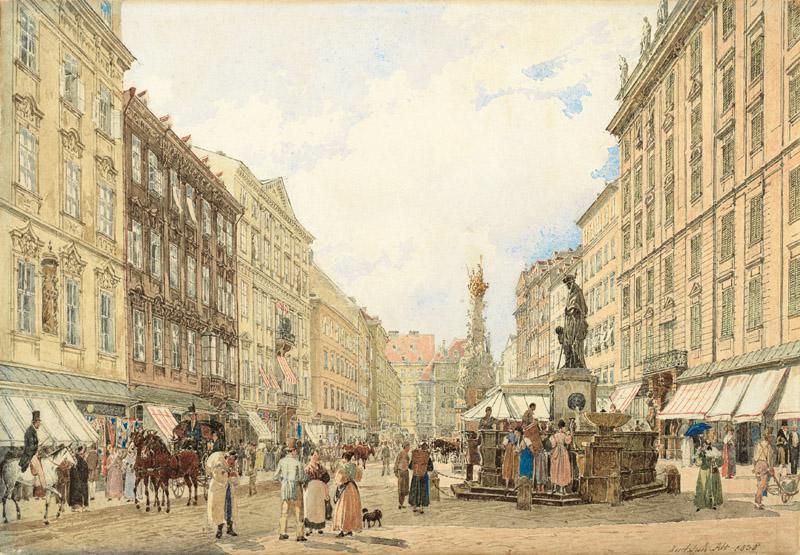 Rudolf von Alt - The Graben in Vienna, 1838