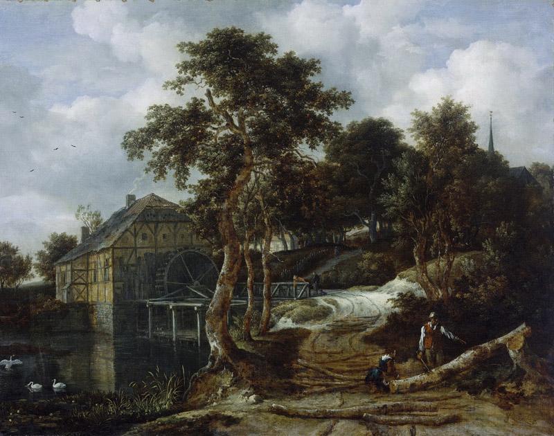 Ruisdael, Jacob Isaacksz. van -- Landschap met watermolen, 1661