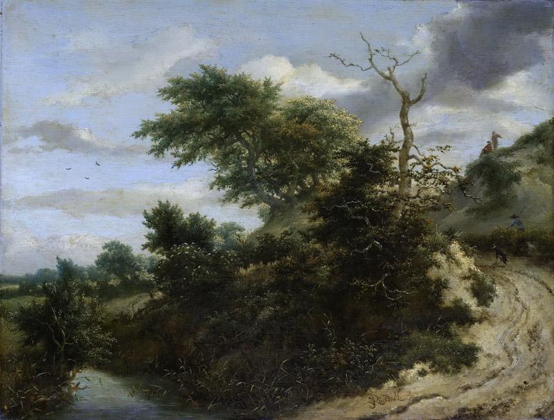 Ruisdael, Jacob Isaacksz. van -- Zandweg in de duinen, 1650-1655