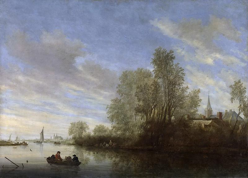 Ruysdael, Salomon van -- Riviergezicht bij Deventer, 1645