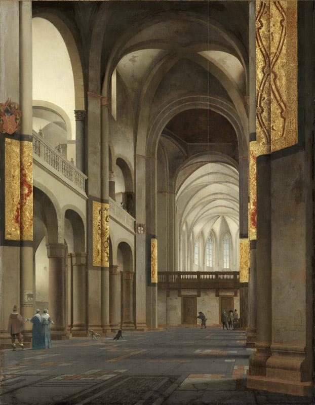 Saenredam, Pieter Jansz. -- Het middenschip en koor van de Mariakerk te Utrecht, gezien vanuit het westen, 1641-01-29
