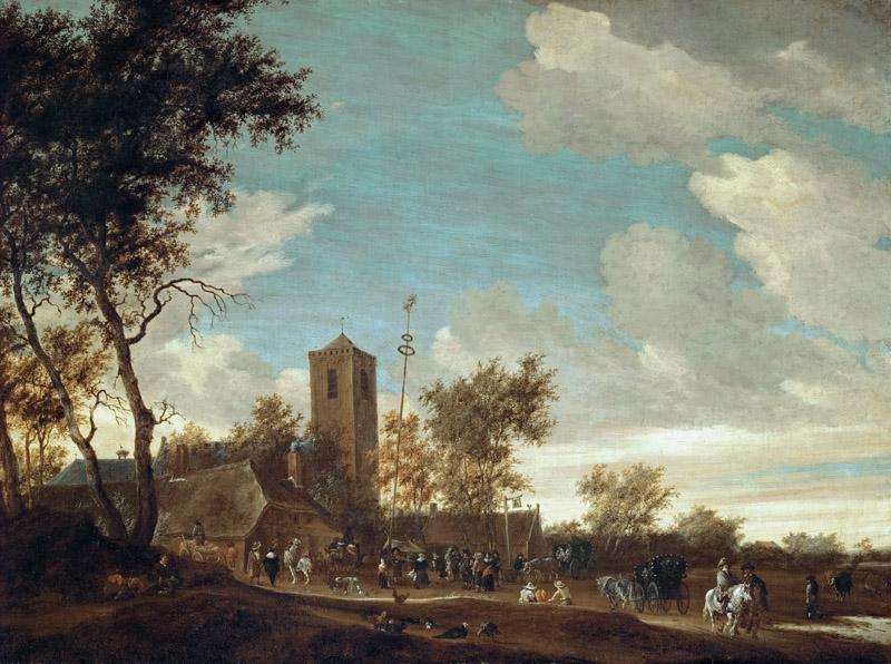 Salomon van Ruysdael (c. 1602-1670) -- Kermess under the Maypole