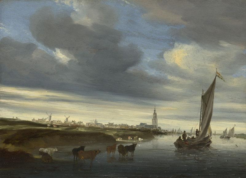 Salomon van Ruysdael - A View of Rhenen seen from the West