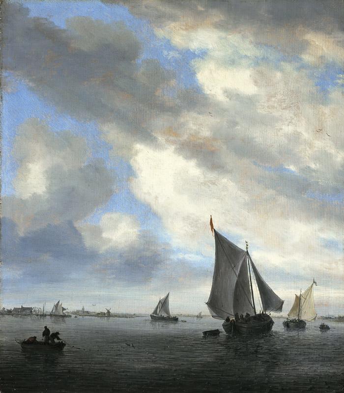 Salomon van Ruysdael - View of Sailing Boats on a Lake